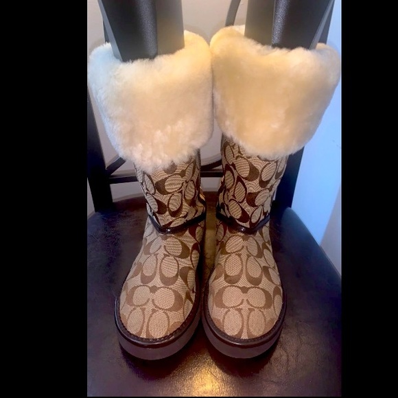 Coach Shoes - Coach Fur Lined Snow Boots